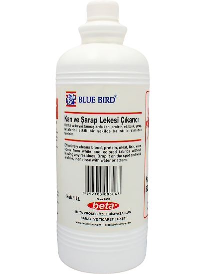 Blue Bird No:5 Kan ve Şarap Leke Çıkarıcı 1lt